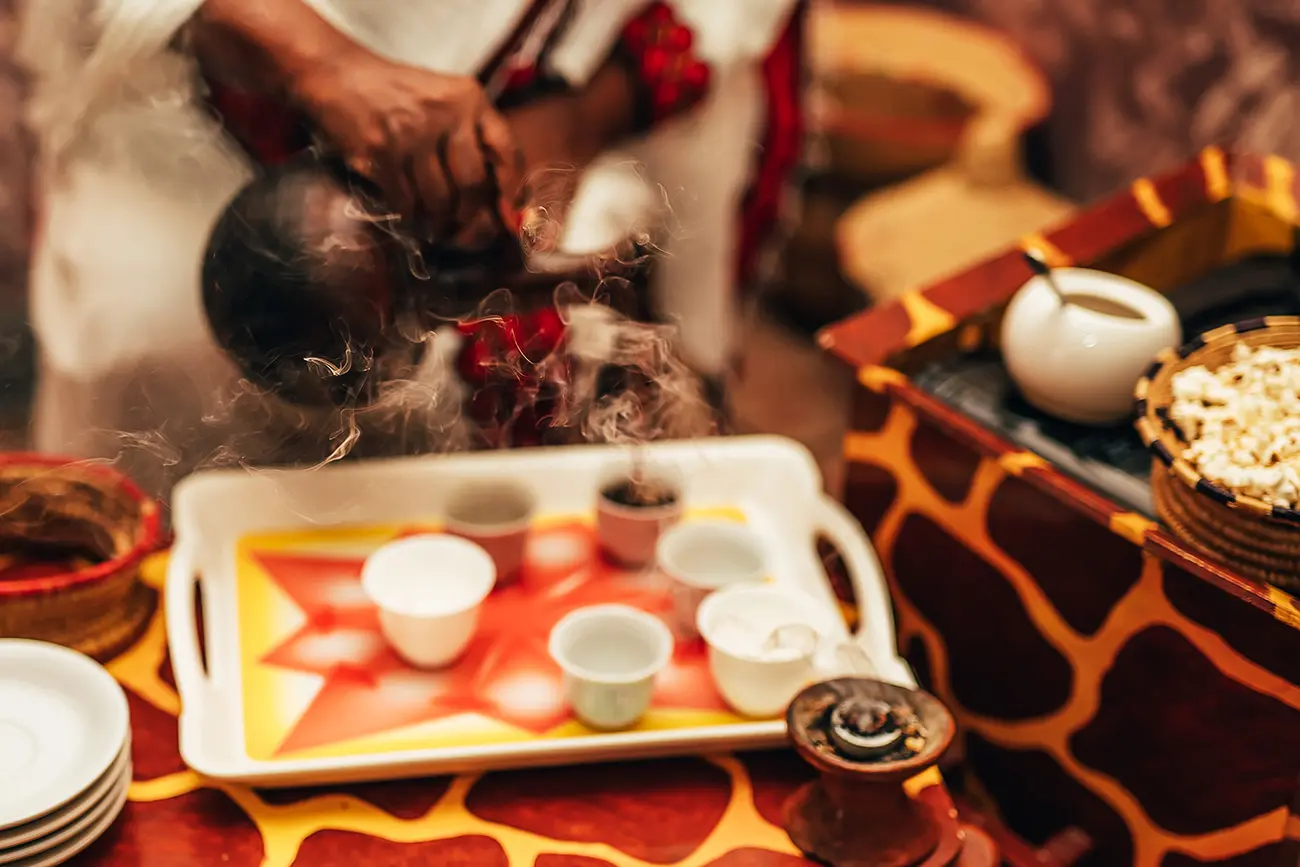 Traditional herbs and medicine being prepared